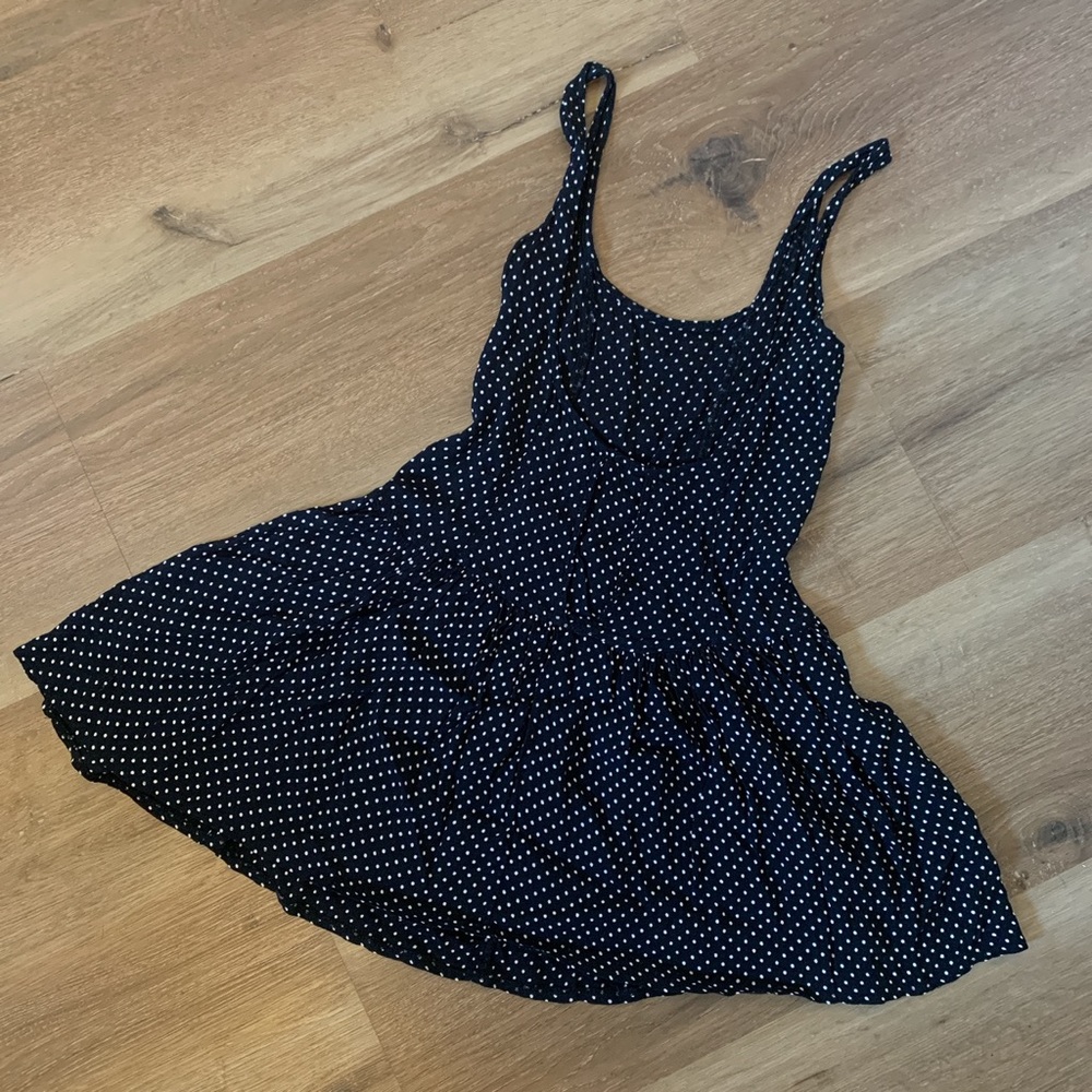 Brandy Melville. V cute backless polka dot dress!